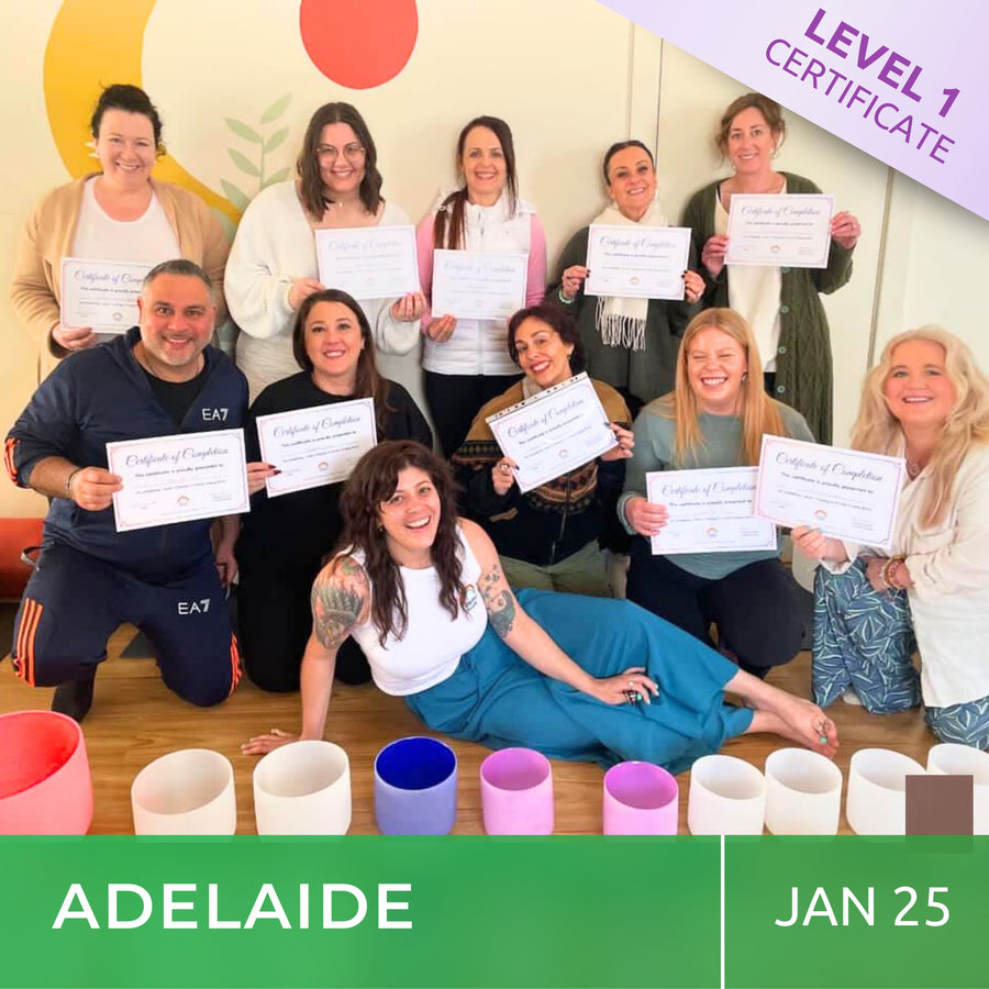 ADELAIDE | Jan 25 | Level 1 Crystal Bowls Certificate | Half Day Class