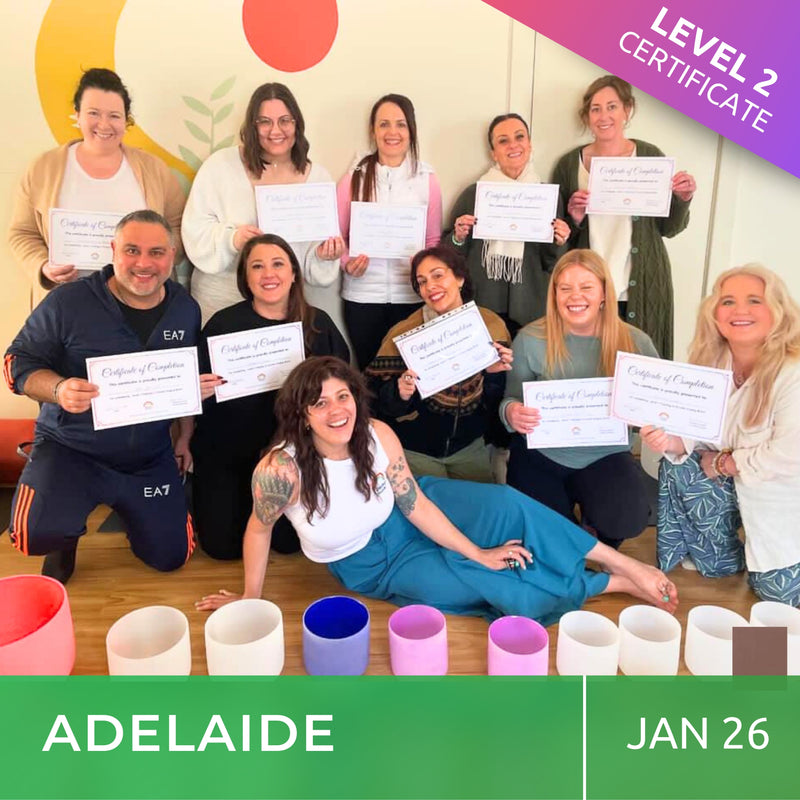 ADELAIDE | Jan 26 | Level 2 Crystal Bowls Certificate | Half Day Class