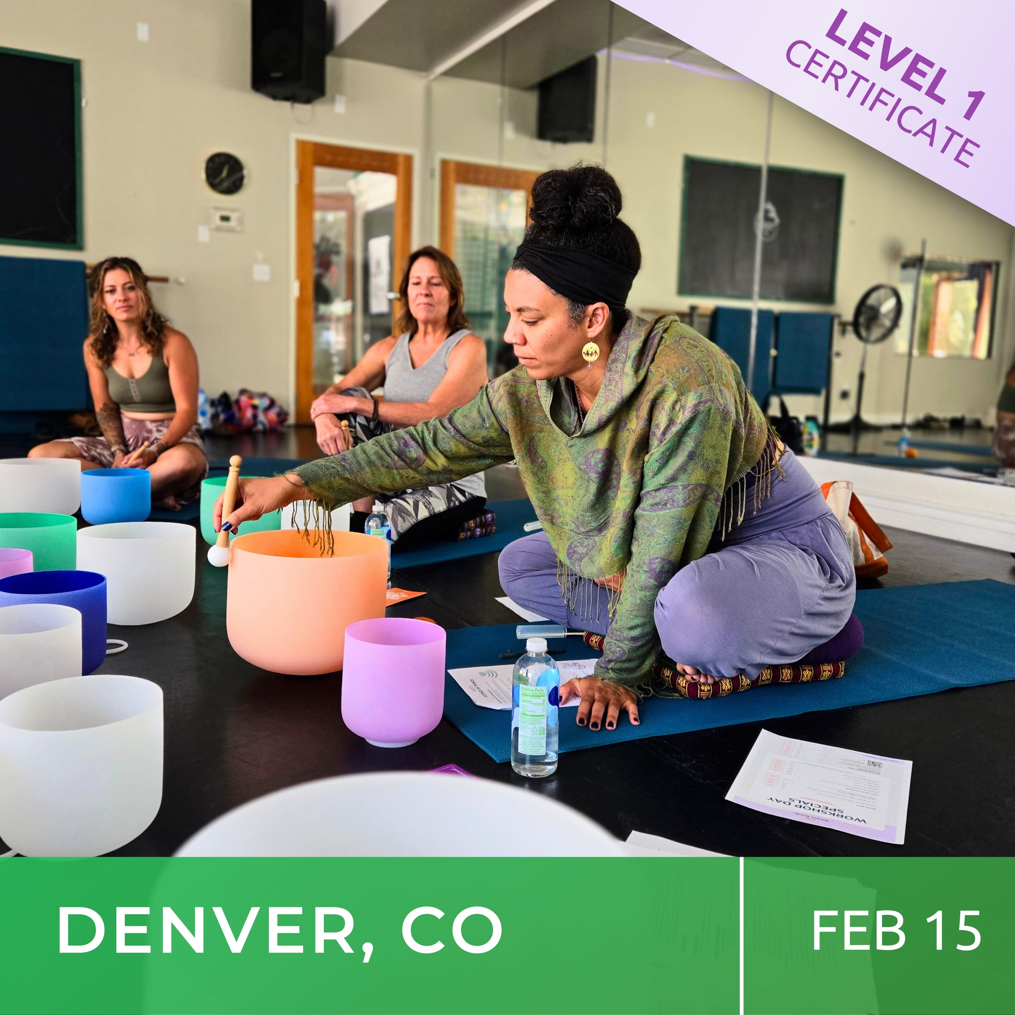 DENVER, COLORADO | Feb 15 | Crystal Bowls Certificate, Level 1 for Beginners | Half Day Class