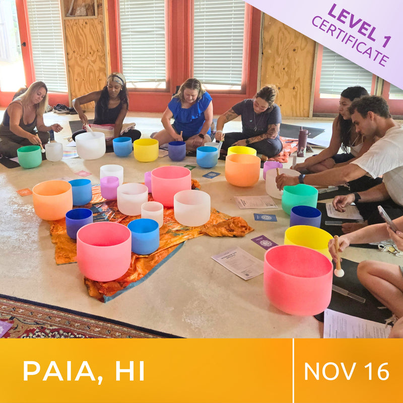 PAIA, HAWAII | Nov 16 | Crystal Bowls Certificate | Level 1 for Beginners | Half Day Class