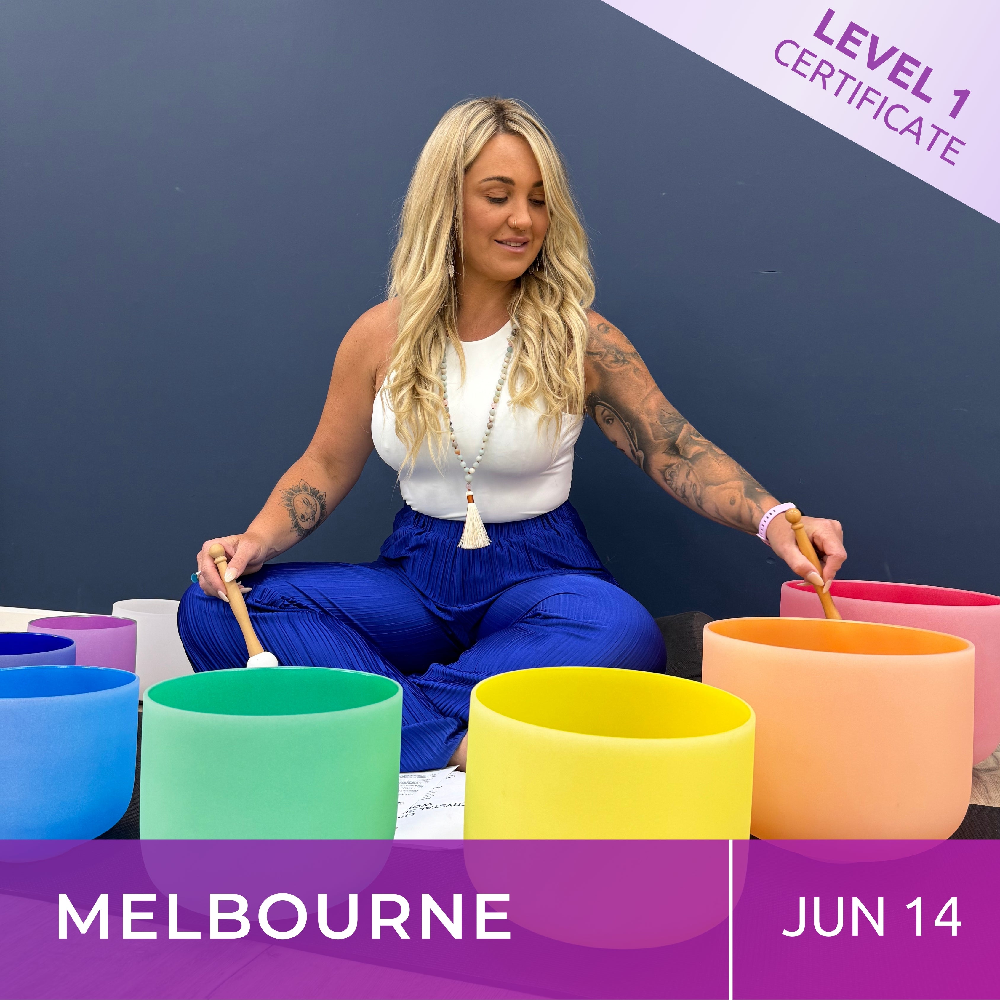 MELBOURNE | Jun 14 | Level 1 Crystal Bowls Certificate | Half Day Class