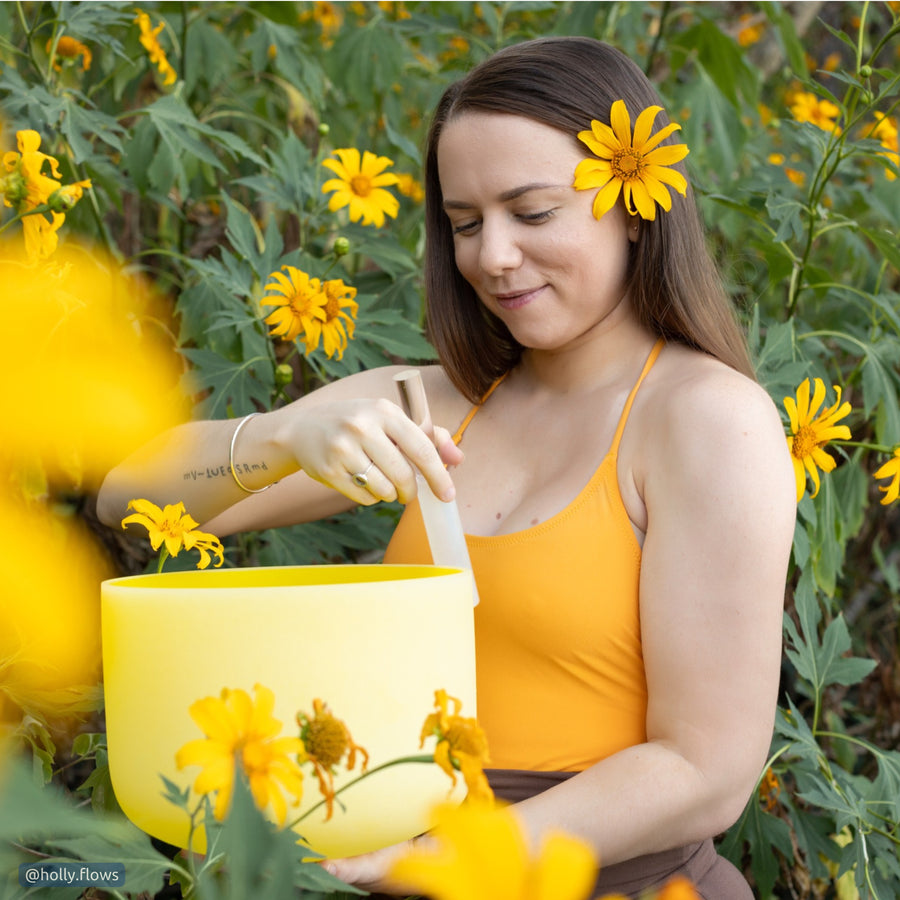 SOLAR PLEXUS Chakra 10" Crystal Singing Bowl (Colour)