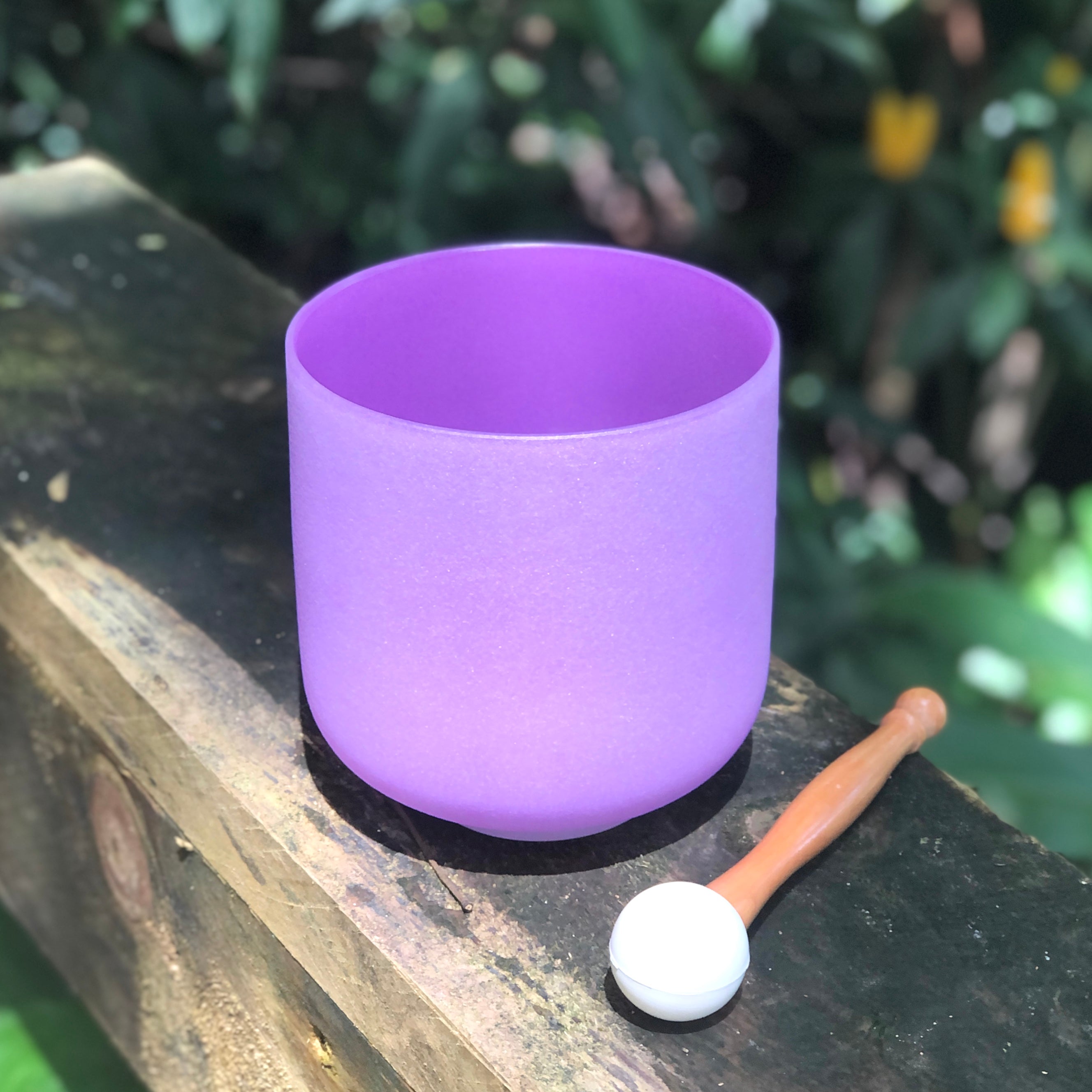 8inch B note Violet Crystal Singing Bowl Meditation Bowls Crown on sale Chakra with Crystal mallet & rubber ring, Resonant Healing Sound handmade